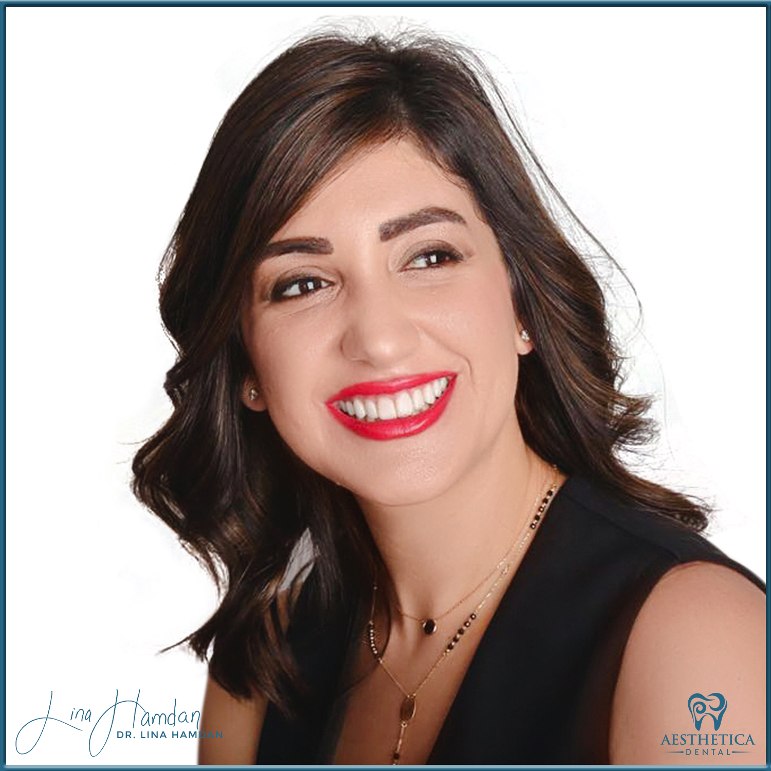 Porcelain Veneers case 7 done by Dr. Lina Hamdan. - Before and After Images - 1